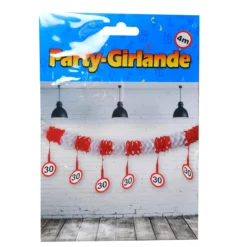 Geburtstagsdekoration Party-Girlande "30" Aufhänger Hänge-Deko Banner