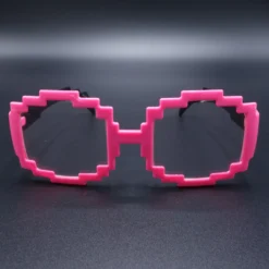 Partybrille Spassbrille Scherzartikel Brille Kantig Pink