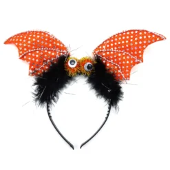 Halloween Haarreifen Fledermaus Orange