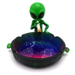 Alien Mit Joint Aschenbecher Blau/Violett