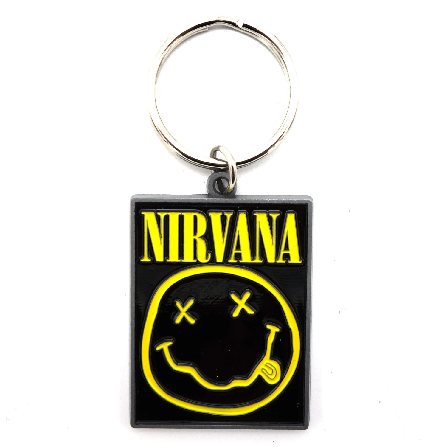 Nirvana Smiley Schlüsselanhänger Metall 1 Nirvana Smiley Schlüsselanhänger Metall