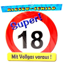 Geburtstags Riesen Deko Schild Super 18