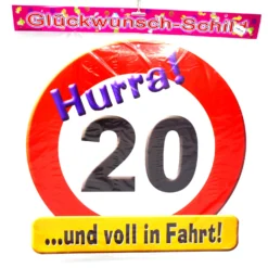 Geburtstags Riesen Deko Schild Super 20