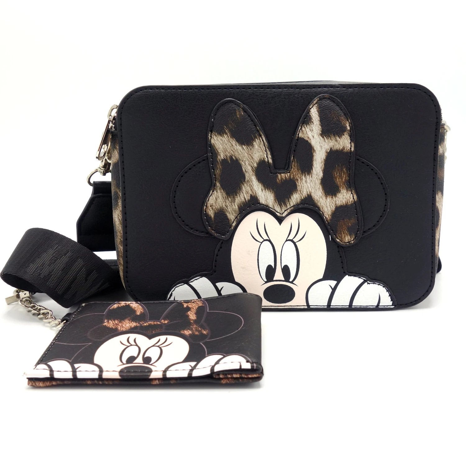 Disney Handtasche Mit Geldbörse Minnie Mouse Leopardenmuster Tasche
