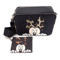 Disney Handtasche Mit Geldbörse Minnie Mouse Leopardenmuster Tasche -Disney DSC09302