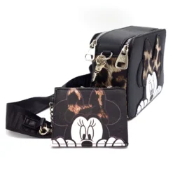 Disney Handtasche Mit Geldbörse Minnie Mouse Leopardenmuster Tasche -Disney DSC09303