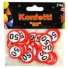 Geburtstagsdekoration "50" Konfetti Streudeko Verkehrsschild