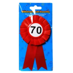 Geburtstagsdekoration "70" Geschenkidee Rosette Anstecker