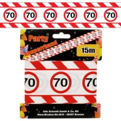 Geburtstagsdekoration "70" Absperrband