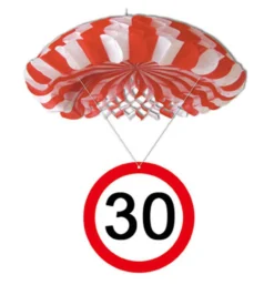 Geburtstagsdekoration Hänge-Deko "30" Fallschirm