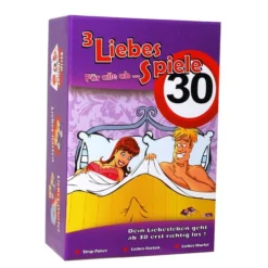 Geburtstagsgeschenk 3 Liebes Spiele "30" Strip Poker Liebes-Karten Liebes-Würfel