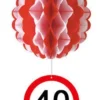 Geburtstagsdekoration Hänge-Deko "40" Wabenball