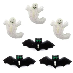 Halloween Badekerzen-Set 3 Fledermäuse Und 3 Geister