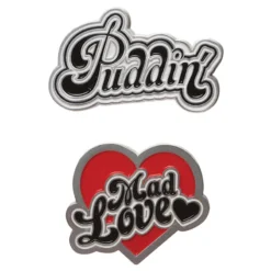 Harley Quinn 2er Set Pins "Puddin'" & "Mad Love"